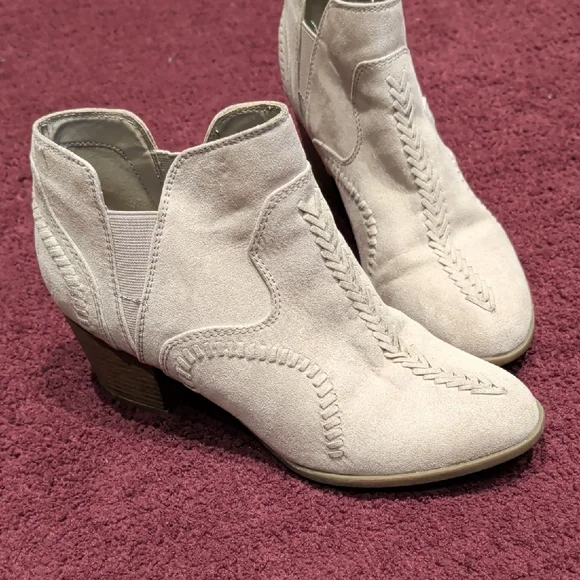 Indigo Cream Ankle Booties - Picture 3 of 4